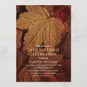 Convite 50. º Aniversário, outono de outono, Rússia dei