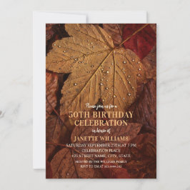 Convite 50. º Aniversário, outono de outono, Rússia deixa