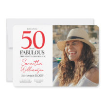 50 and Fabulous | 50th Birthday Elegant Photo