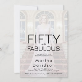 Convite 50 and Fabulous | 50th Birthday Invitation
