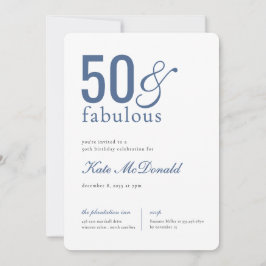 Convite 50 and Fabulous 50th Birthday Invitation
