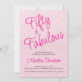 Convite 50 and Fabulous | 50th Birthday Invitation