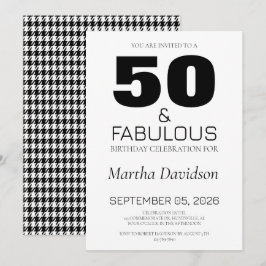 Convite 50 and Fabulous | 50th Birthday Invitation