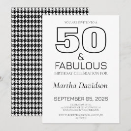Convite 50 and Fabulous | 50th Birthday Invitation