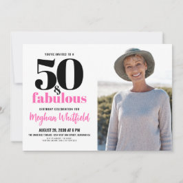 Convite 50 and Fabulous | 50th Birthday Party