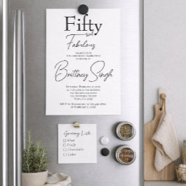 Convite 50 and Fabulous | 50th Birthday Party Invitation