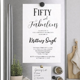 Convite 50 and Fabulous | 50th Birthday Party Invitation