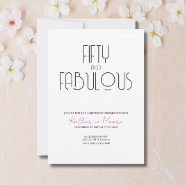 Convite 50 and Fabulous | 50th Birthday Party Invitation