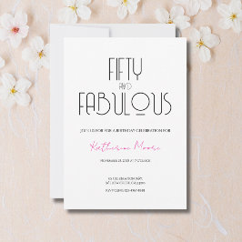 Convite 50 and Fabulous | 50th Birthday Party Invitation