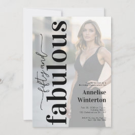 Convite 50 and Fabulous Photo 50th Birthday Party