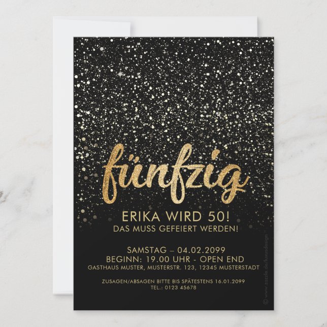 Convite 50. Aniversário “Deko " (Frente)