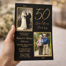 50 Anos Dourados Aniversário de Casamento 50º