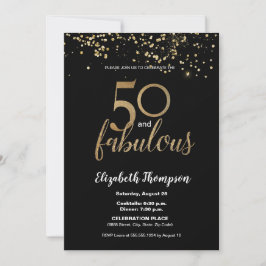 Convite 50 anos e fabuloso 50 anos personalizados
