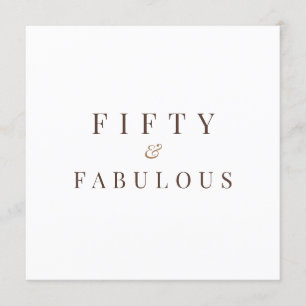 Convite 50 anos elegantes e fabuloso