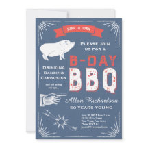 50 anos, jovens, retro Red White e Blue CHURRASCO