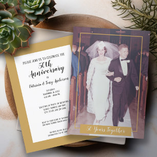 Convite 50 Anos Juntos Aniversário de 50 anos de Casamento