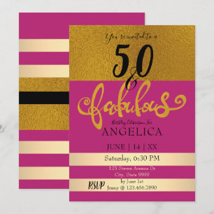 Convite 50 e a celebração de aniversário fabulosa