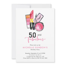 50 e fabuloso 50º aniversário Cosméticos Rosa Bela