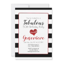 50 e fabuloso | Aniversário das Stripes Pretas e B