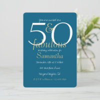 50 e Fabuloso Azul Dourado 50º Aniversário