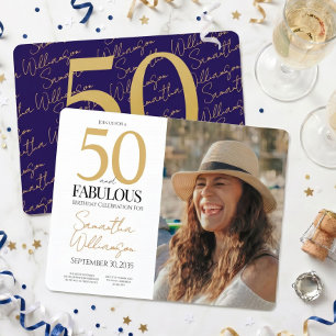 Convite 50 e Fabuloso Festa de Aniversário de 50 anos
