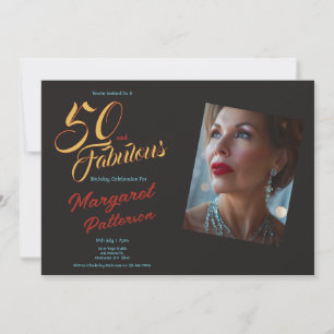 Convite 50 e Fabuloso Festa de Aniversário de 50 anos