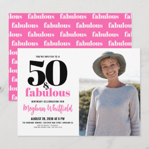 Convite 50 e Fabuloso   Festa de Aniversário de 50 anos
