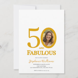 Convite 50 e Fabuloso Foto Aniversário de 50 anos