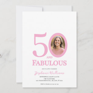 Convite 50 e Fabuloso Foto Aniversário de 50 anos