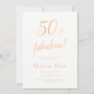 Convite 50 e Fabuloso Peach 50º Aniversário