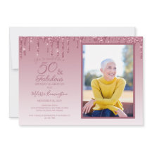 50 e Fabuloso Rosa Dourado Brilho Rosa Foto