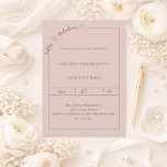 Convite 50 e fabuloso rosa rubor de aniversário<br><div class="desc">Celebre um marco importante com estilo com este convite de aniversário elegante 50 & Fabuloso em rosa poeira. Concebido para uma celebração sofisticada e memorável, este convite apresenta um layout limpo e moderno com um detalhe de letra cursiva delicado e um sutil acento de coração para um toque feminino e...</div>