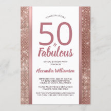 50 e Fabuloso Rosa Virtual 50º Aniversário Dourado