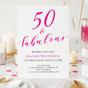 Convite 50 e Fabulosos Aniversário de Cinquenta Anos Rotei