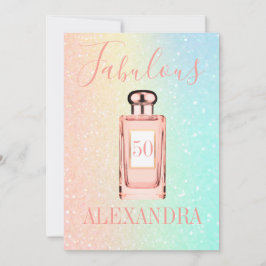 Convite 50 Fabuloso Monograma de Perfume Chic Francês Glit