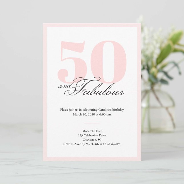 Convite 50 & Fabulous 50th Birthday Invitation (Criador carregado)