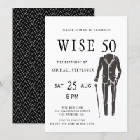 50 homens, festa de aniversário formal, preto e br