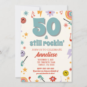 Convite 50 Música Retroativa E Ainda Rockin’ Pensou Aniver