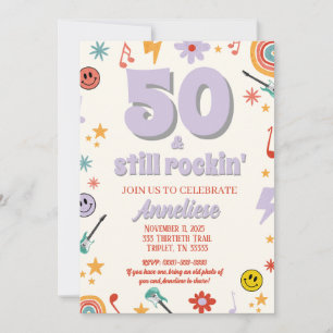 Convite 50 Música Retroativa E Ainda Rockin’ Pensou Aniver