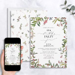 Convite 50.o Aniversário WWW<br><div class="desc">Comemore um aniversário de 50 anos com este maravilhoso 50º Aniversário de inverno Berry Watercolor Convite! Apresentando um quadro elegante de lindíssima aquarela natural, flor silvestre e bagas vermelhas, cria o cenário perfeito para honrar esta ocasião especial. Além disso, você pode personalizar o convite com detalhes pessoais escritos na caligrafia...</div>