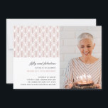 Convite 50 rosa e Fabulosa Art Deco Foto 50.º aniversário<br><div class="desc">Pode ser totalmente personalizado para atender às suas necessidades. © Gorjo Designs. Feito para você através da plataforma Zazzle. // Nota: a foto usada é apenas uma imagem marcadora. Você precisará substituir por sua própria foto antes de solicitar/imprimir. Se precisar de ajuda com isso, por favor, entre em contato comigo....</div>