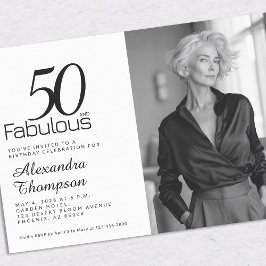 Convite 50and Fabulous 50th Birthday Party Invitation