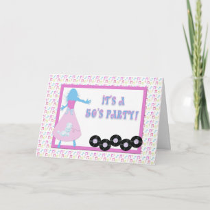 Convite 50's Themed Party Invitation
