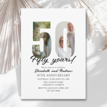 50th Anniversary with Photo Minimalist