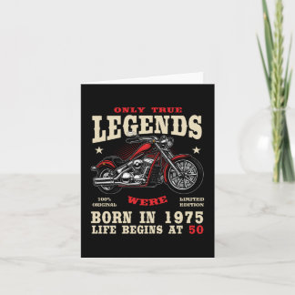 Convite 50th Birthday Man Biker Motorcycle Chopper 1975