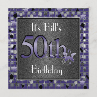 Convite 50th Festa de aniversário InvitationPERSONALIZED