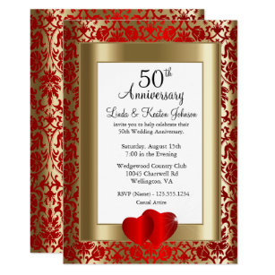Convites Aniversario 50 Anos Zazzlecombr