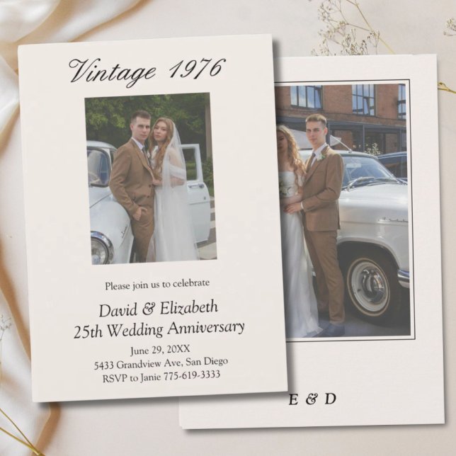 Convite 50th Wedding Anniversary Party Vow Renewal 2 Photo (50th Wedding Anniversary Invitation)