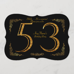 Convite 53º,Festa de aniversário 53º,excelente Gatsby,p