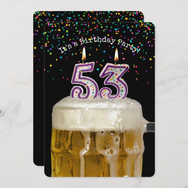 Convite 53º Festa de Aniversário da Cerveja (Frente/Verso)